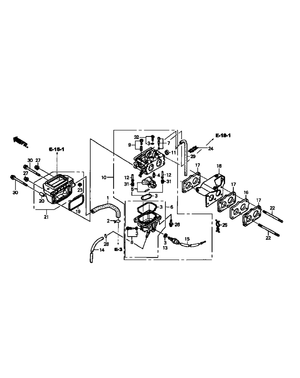 Gxv670 Carburetor Diagram and Parts List for M54-HN 53BB5ETW750-24-HP Cub Cadet Lawn Tractor